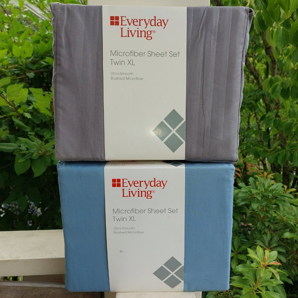 NWT 2 sets Everyday Living Microfiber Sheets Twin XL